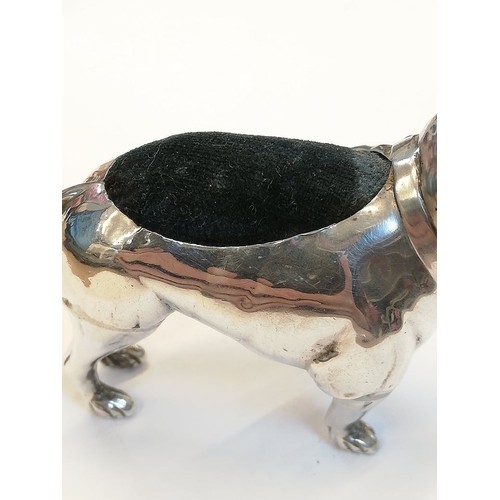 99 - An Edwardian novelty silver pin cushion by Adie & Lovekin, Birmingham 1906, realistically modelled a... 