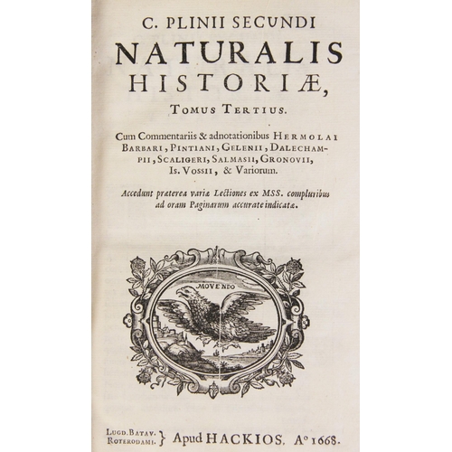 182 - C. Plinii Secundi NATURALIS HISTORIAE Cum Selectis Doctorum Vivorum Cum Commentariis & adnotationibu... 