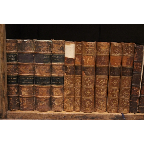 186 - DECORATIVE BINDINGS: A collection of 18th century and later full leather bindings to include RAPIN'S... 