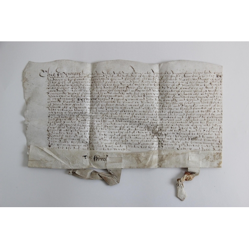 202 - A selection of 17th Century and later indentures, comprising: a Charles I example on vellum, dated M... 