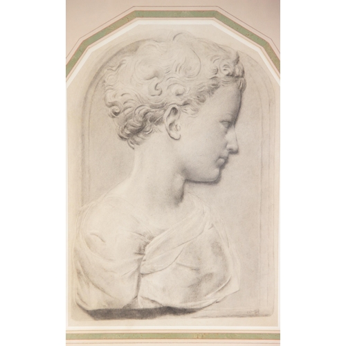 219 - English school (19th century), 
A study of 'Bust Of A Child' (a bas relief work once attributed to J... 