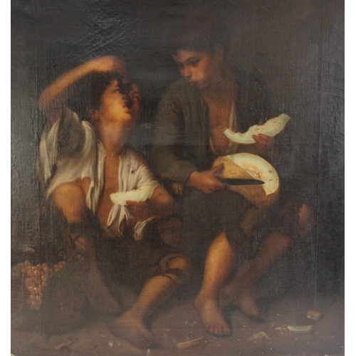 242 - After Bartolome Esteban Murillo (Spanish, 1617-1682), 
'Two Peasant Boys Eating Grapes and Melons', ... 