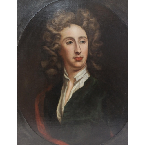 258 - Manner Godfrey Kneller (1646-1723), 
Portrait of a young gentleman, possibly after Kneller's portrai... 