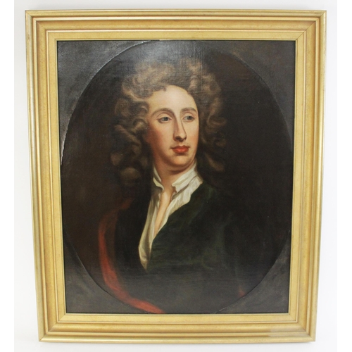 258 - Manner Godfrey Kneller (1646-1723), 
Portrait of a young gentleman, possibly after Kneller's portrai... 