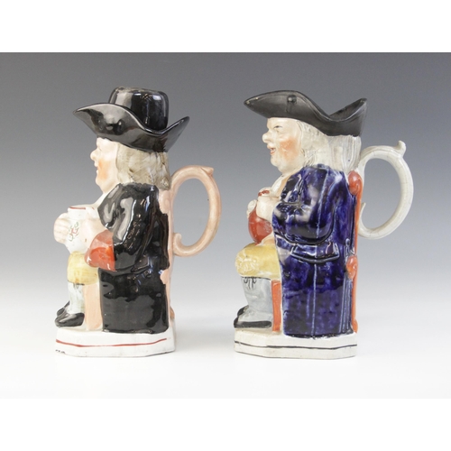 361 - A Staffordshire pearlware Toby Jug, circa 1790, of traditional form modelled holding a jug in both h... 