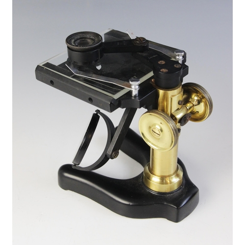 42 - A German dissecting microscope by E. Leitz of Wetzlar, early 20th century, with single x12 lens sign... 