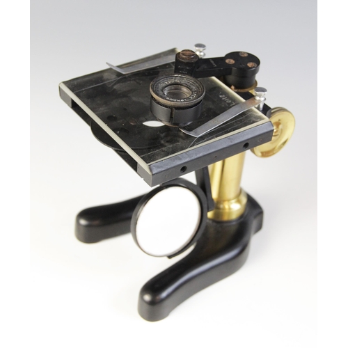42 - A German dissecting microscope by E. Leitz of Wetzlar, early 20th century, with single x12 lens sign... 