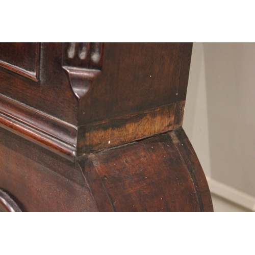 515 - A 19th century mahogany cased 'Act of parliament' or tavern clock, the 49cm wooden octagonal dial wi... 