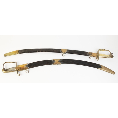 67 - An 1803 pattern infantry officer's sword, the brass hilt with pierced guard, GR royal cypher, lion's... 