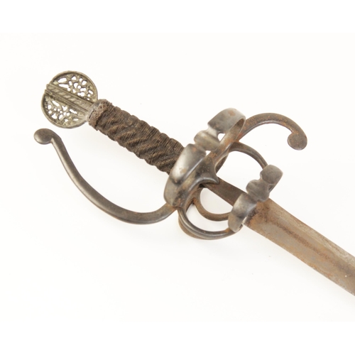 72 - An Andrea [Andrew] Ferrara type sword, possibly 18th century Scottish, the 80cm double edged part-fu... 