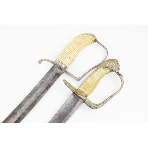 78 - An 1803 pattern infantry officer's sword, the 80cm curved fullered steel blade with bayonet tip, the... 