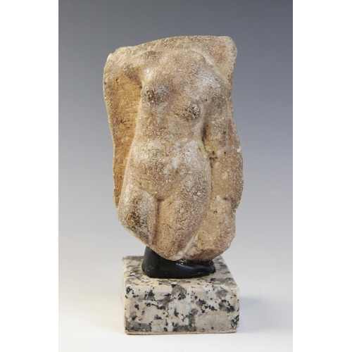 125 - A limestone relief of Aphrodite, 15cm x 9cm (at fault) 

Provenance: Ex Alison Barker (1951-2021) Co... 