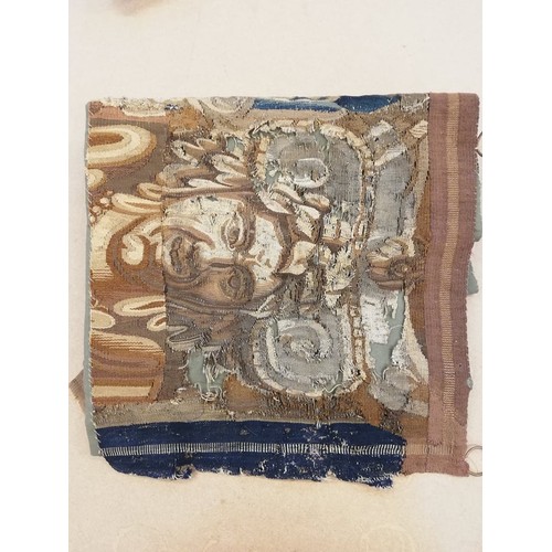 262 - An embroidery of a religious figure, possibly Saint Catherine, possibly 17th Century, comprised of c... 