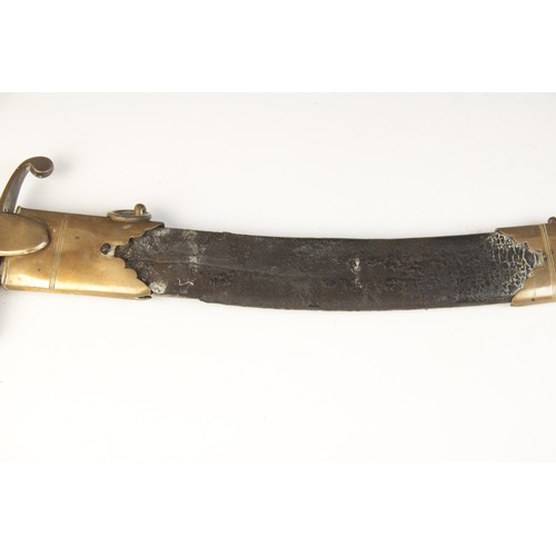 67 - An 1803 pattern infantry officer's sword, the brass hilt with pierced guard, GR royal cypher, lion's... 