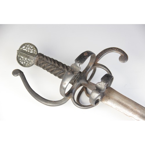 72 - An Andrea [Andrew] Ferrara type sword, possibly 18th century Scottish, the 80cm double edged part-fu... 