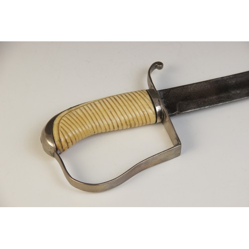 78 - An 1803 pattern infantry officer's sword, the 80cm curved fullered steel blade with bayonet tip, the... 