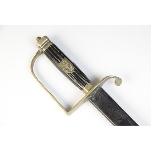 69 - A 1796 pattern infantry sword, the 82.5cm fullered steel blade with etched decoration and bayonet ti... 