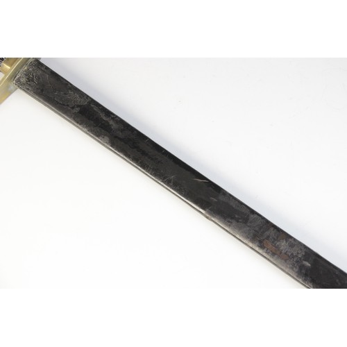 69 - A 1796 pattern infantry sword, the 82.5cm fullered steel blade with etched decoration and bayonet ti... 