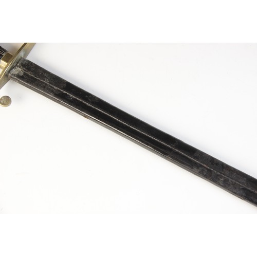 69 - A 1796 pattern infantry sword, the 82.5cm fullered steel blade with etched decoration and bayonet ti... 