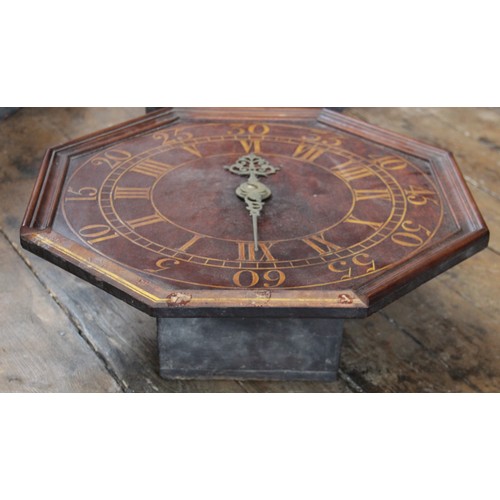 515 - A 19th century mahogany cased 'Act of parliament' or tavern clock, the 49cm wooden octagonal dial wi... 