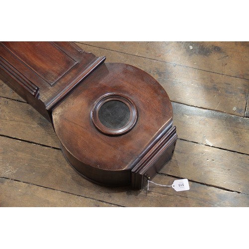 515 - A 19th century mahogany cased 'Act of parliament' or tavern clock, the 49cm wooden octagonal dial wi... 