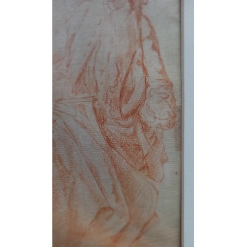 218 - English school (19th century), 
Study of a Georgian courting couple, 
Red chalk on laid paper, 
Unsi... 