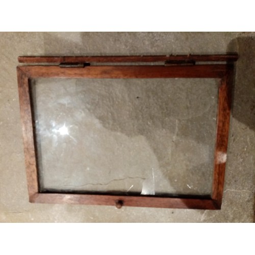 485 - *A mid-19th century mahogany cased glass display case, the square moulded top applied with an open w... 