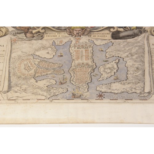 206 - * After ROSSI (GIACOMO GIOVANNI), a hand coloured engraved map titled 'Isola Di Malta, Gozzo Comino ... 