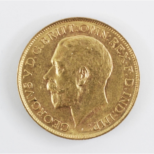 130 - A George V sovereign, dated 1913, weight 7.9gms