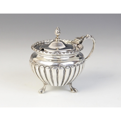 78 - An Edwardian silver wet mustard, possibly Charles Horner, Birmingham 1902, of circular form with scr... 