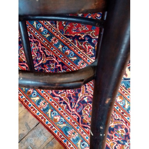 719 - A set of ten Thonet style bentwood café chairs, early 20th century, each of the stained beech wood c... 