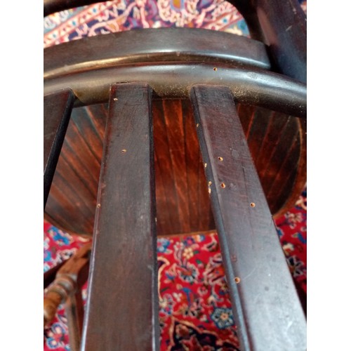 719 - A set of ten Thonet style bentwood café chairs, early 20th century, each of the stained beech wood c... 