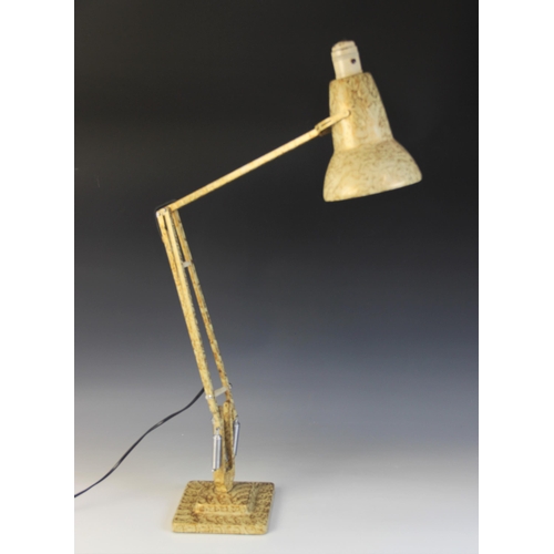 602 - A Herbert Terry model 1227 Anglepoise desk lamp, mid 20th century, with mottled gold finish, two ste... 