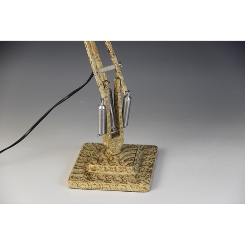 602 - A Herbert Terry model 1227 Anglepoise desk lamp, mid 20th century, with mottled gold finish, two ste... 