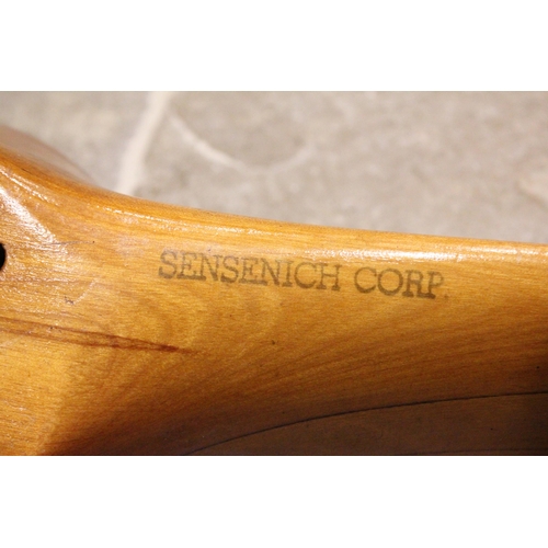 627 - An American laminated wooden propeller, possibly yellow birch or maple, stamped Sensenich Corp, P/N-... 