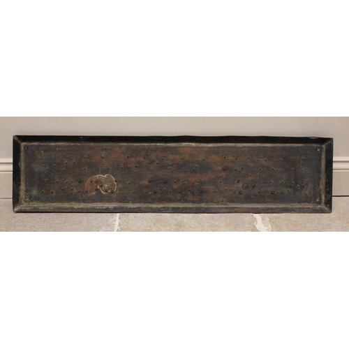 646 - A late 19th/early 20th century copper sign, probably American, the rectangular sign 'Clarence S Brow... 