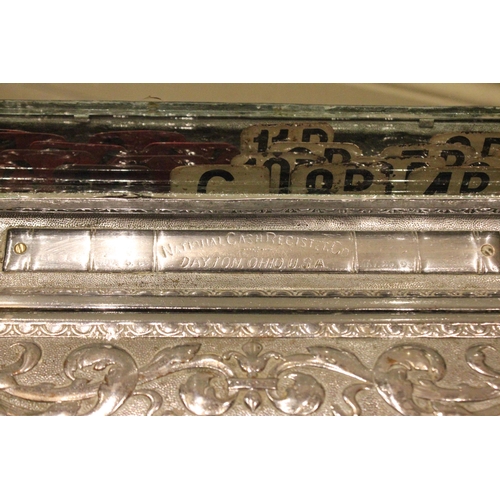 647 - A late 19th century American Dayton National Ohio cash register, the chromed cased embossed with scr... 