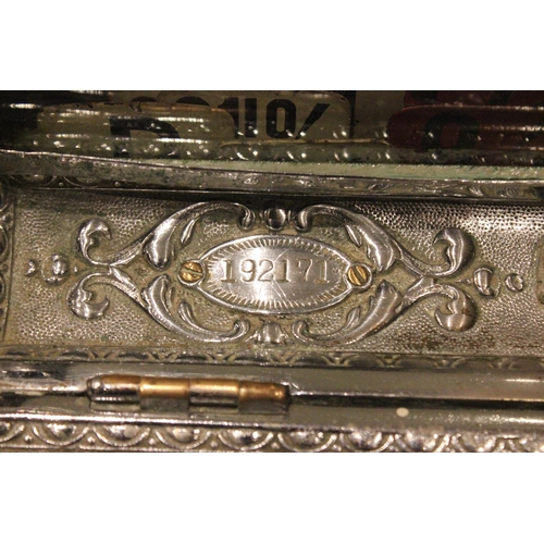 647 - A late 19th century American Dayton National Ohio cash register, the chromed cased embossed with scr... 