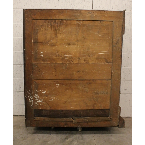 725 - A George III mahogany estate cupboard, formed from four small drawers over two cupboard doors and ra... 