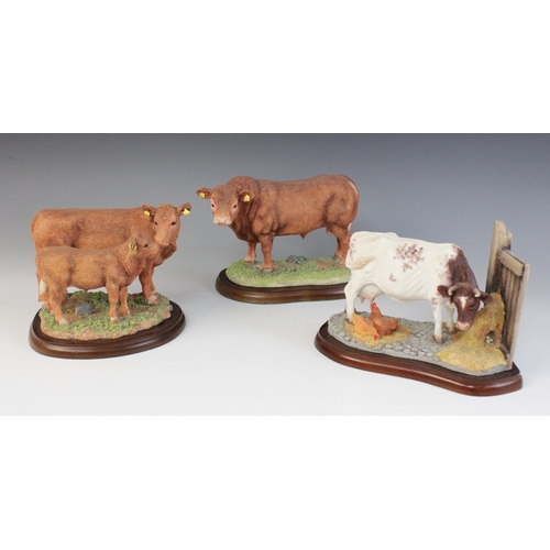 573 - Three Border Fine Arts cattle groups, comprising 