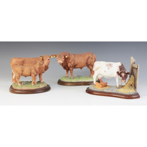 573 - Three Border Fine Arts cattle groups, comprising 