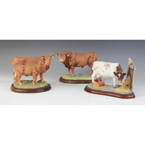 573 - Three Border Fine Arts cattle groups, comprising 