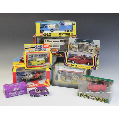 664 - A boxed Corgi Toys Gift Set 15 'Land-Rover And Rice's Beaufort Double Horse Box', with a Corgi 05301... 