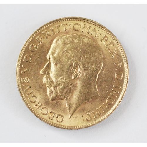 65 - A George V sovereign, dated 1911, weight 8.0gms