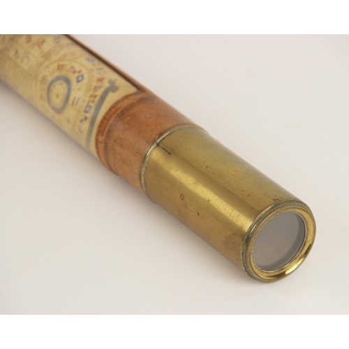 165 - A Dolland of London leather bound telescope, mid 19th century, the tube engraved 