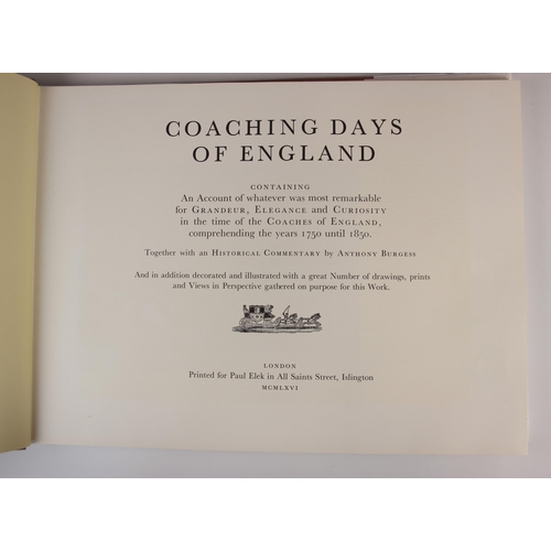 222 - Burgess (A), COACHING DAYS OF ENGLAND CONTAINING AN ACCOUNT OF WHATEVER WAS MOST REMARKABLE FOR GRAN... 