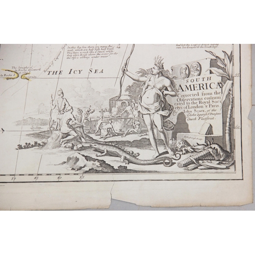 236 - After John Senex (British, 1678-1740), an engraved and hand coloured map titled 