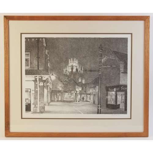 249 - Richard Sell (British, 1922-2008), ‘Dusk In Ely’,
Artist’s Proof print on paper,
Signed and titled t... 