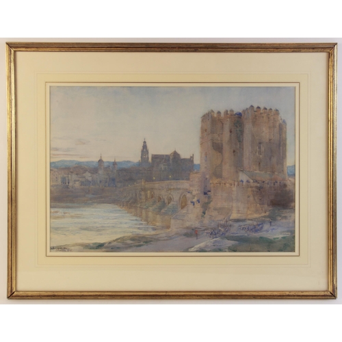 313 - Henry Charles Brewer R.I. (1866-1943),
‘The Roman Bridge With The Tower Of The Mesquita In The Backg... 