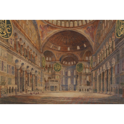 314 - Arthur Edward Henderson R.A. (1870-1956), 
Hagia Sofia, 
Watercolour on paper, 
Signed lower left, i... 